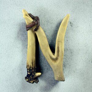 Antler-Style Polyresin "N" Wall Decor
